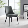 Viscount Dining Side Chair Vinyl Set of 2 in Gray