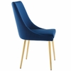 Viscount Modway Accent Performance Velvet Dining Chair in Navy