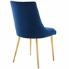 Viscount Modway Accent Performance Velvet Dining Chair in Navy