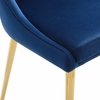 Viscount Modway Accent Performance Velvet Dining Chair in Navy
