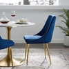 Viscount Modway Accent Performance Velvet Dining Chair in Navy