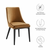 Viscount Performance Velvet Dining Chair in Cognac