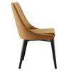 Viscount Performance Velvet Dining Chair in Cognac
