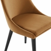 Viscount Performance Velvet Dining Chair in Cognac