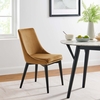 Viscount Performance Velvet Dining Chair in Cognac