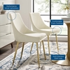 Viscount Performance Velvet Dining Chairs - Set of 2 in Gold Ivory