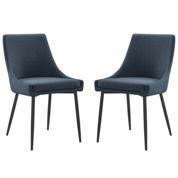 Viscount Upholstered Fabric Dining Chairs - Set of 2