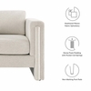 Visible Fabric Armchair in Ivory