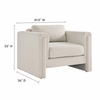 Visible Fabric Armchair in Ivory
