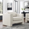 Visible Fabric Armchair in Ivory