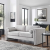 Visible Fabric Sofa in Light Gray