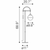 Waterloo Floor Lamp in White & Bronze