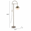 Waterloo Floor Lamp in White & Bronze
