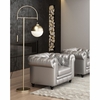 Waterloo Floor Lamp in White & Bronze