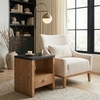 Waterloo Floor Lamp in White & Bronze