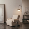Waterloo Floor Lamp in White & Bronze