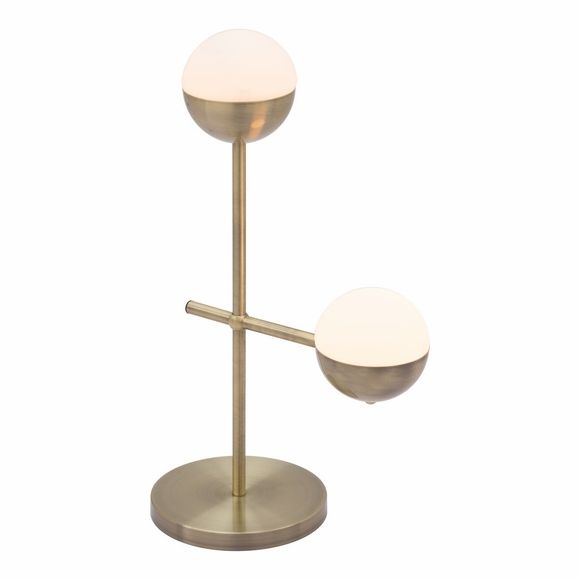 Waterloo Table Lamp in White & Bronze