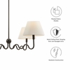 Wave Squiggle 4-Arm Pendant Light