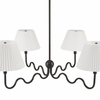 Wave Squiggle 4-Arm Pendant Light