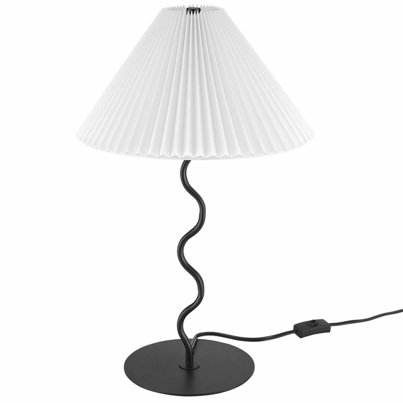 Wave Squiggle Table Lamp in Black