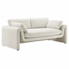 Waverly Boucle Fabric Sofa in Ivory
