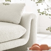 Waverly Boucle Fabric Sofa in Ivory