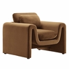 Waverly Performance Velvet Armchair in Brown