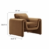 Waverly Performance Velvet Armchair in Brown