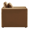 Waverly Performance Velvet Armchair in Brown