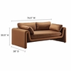 Waverly Performance Velvet Sofa in Brown