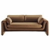 Waverly Performance Velvet Sofa in Brown