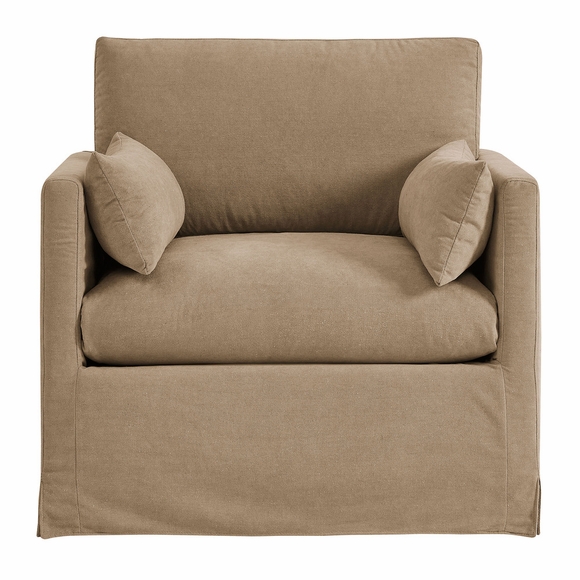 Wellfleet Slipcovered Linen-Blend Armchair