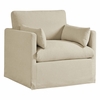 Wellfleet Slipcovered Linen-Blend Armchair