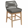 Wellspring Outdoor Patio Teak and Rope Counter Stool