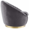 Whirr Tufted Performance Velvet Performance Velvet Swivel Chair