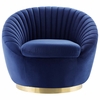 Whirr Tufted Performance Velvet Performance Velvet Swivel Chair