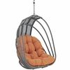 Whisk Outdoor Patio Swing Chair Without Stand in Orange