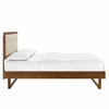 Willow Wood Full Platform Bed With Angular Frame