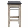 Wiscasset Outdoor Patio Acacia Wood Bar Stool in Light Gray