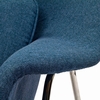 Woom Lounge Chair and Ottoman Wool Blue Tweed
