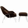 Woom Lounge Chair and Ottoman Wool Brown