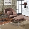 Woom Lounge Chair and Ottoman Wool Brown