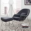 Woom Lounge Chair and Ottoman Wool Dark Gray