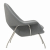 Woom Lounge Chair and Ottoman Wool Light Gray