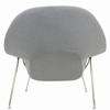 Woom Lounge Chair and Ottoman Wool Light Gray
