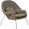Woom Lounge Chair and Ottoman Wool Oatmeal
