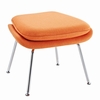 Woom Lounge Chair and Ottoman Wool Orange