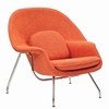 Woom Lounge Chair and Ottoman Wool Orange Tweed