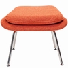 Woom Lounge Chair and Ottoman Wool Orange Tweed
