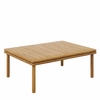 Wren Outdoor Patio Teak Wood Coffee Table in Natural